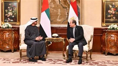 السيسي: تشاورت مع الشيخ محمد بن زايد بشأن مختلف القضايا الإقليمية