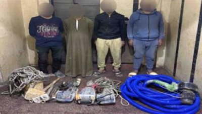 «معلومة سرية» تقود الداخلية لضبط عصابة التنقيب عن الكنز المدفون بمنشأة ناصر