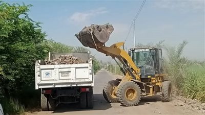 بالصور.. رفع 60 طن مخلفات وأتربة خلال حملة نظافة بالأقصر