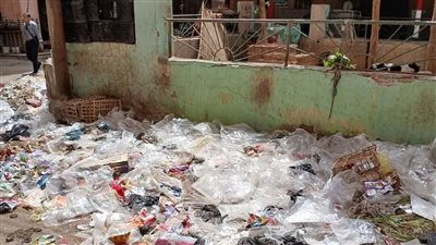 في غياب تام للمحليات.. مسجد الشافعي في بني مزار يغرق في القمامة 