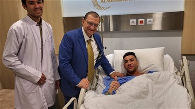 خالد النبريص مهاجم الاسماعيلي يجري جراحة ناجحة في الكوع