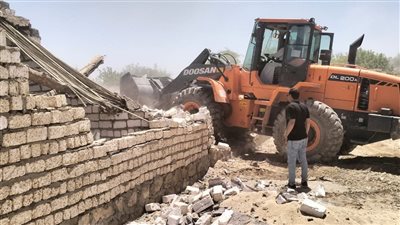 بالصور.. إزالة 42 حالة تعد علي الأراضي الزراعية جنوب الأقصر