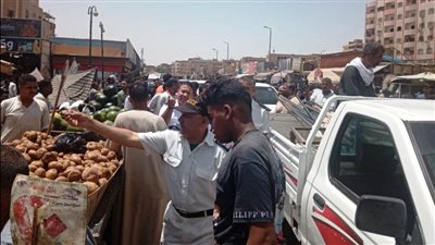 إزالة أكشاك مخالفة بترعة كاسل وتطهير كوم أمبو