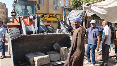 رئيس «مدينة أرمنت» يشن حملة لرفع الإشغالات ومظاهر العشوائيات بالأقصر (صور)