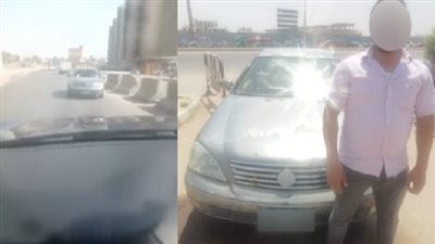 ضبط السائق المتهم بالسير عكس الاتجاه في البساتين| فيديو