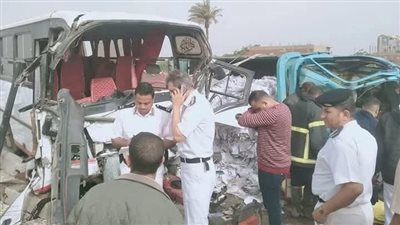 إصابات خطيرة وحالات حرجة في حادث تصادم أتوبيس بالمنيا 