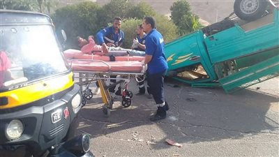 إصابة شاب فى حادث موتوسيكل بأسوان