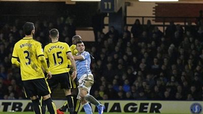 مانشستر سيتي يتغلب بصعوبة علي واتفورد 2/1 في البريميرليج