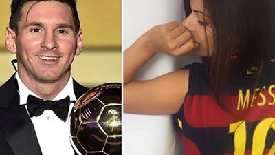 صور .. عارضة برازيلية تحتفل بفوز ميسي بالكرة الذهبية