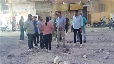 محافظ المنيا يوجه بسرعة التعامل مع انهيار جزئي لعقار بشارع الحسين