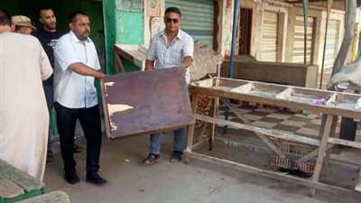 حملة لرفع الإشغالات بقريتى كفر سليمان وكفر المنازلة بكفر سعد