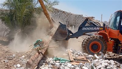 بالصور.. رئاسة مدينة إسنا تشن حملات مكثفة لاستعادة أراضي أملاك بالأقصر