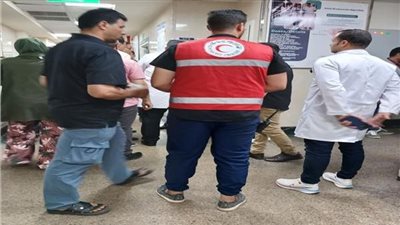  الهلال الأحمر يتوجه لمستشفى الباجور لتقديم الخدمات اللازمة لمصابي حادث الإقليمي