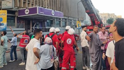 تحرك عاجل من الهلال الأحمر بشأن حريق سنترال رمسيس وبنك الدم يرفع درجة الاستعداد