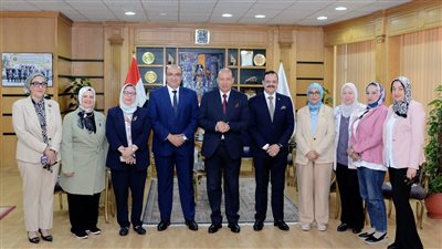 رئيس جامعة المنصورة يستقبل اللواء حافظ محمود حسن 