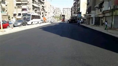استمرار أعمال تطوير ورفع كفاءة شارع المعتصم بالله ببورفؤاد