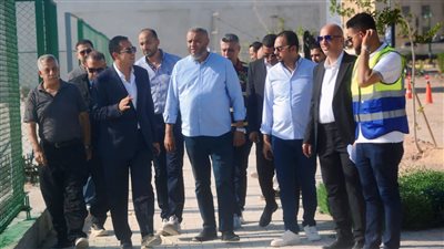محمد سلامة ورؤساء وأعضاء اللجان في زيارة لموقع الإنشاءات بفرع الاتحاد السكندري بسموحة