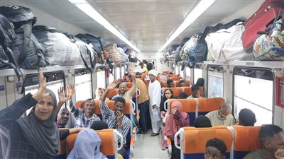 سكك حديد مصر: انطلاق القطار الثالث لتيسير العودة الطوعية للأشقاء السودانيين 