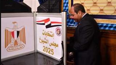 الرئيس السيسي يُدلي بصوته في انتخابات مجلس الشيوخ 2025