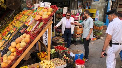محافظ الدقهلية يتفقد محلات وبائعي الخضار والفاكهة بشارع أحمد ماهر بالمنصورة 