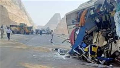 بالأسماء| مصرع 9 أشخاص وإصابة 44 آخرين في حادث تصادم بطريق أطفيح