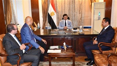 الدكتور أشرف صبحي وزير الشباب والرياضة يستقبل محمد سلامة رئيس الاتحاد السكندري 