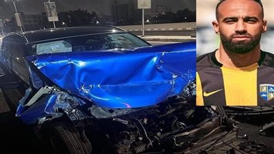 إصابة نجم المقاولون العرب بارتجاج بالمخ في حادث مروع قبل لقاء الحرس| صور