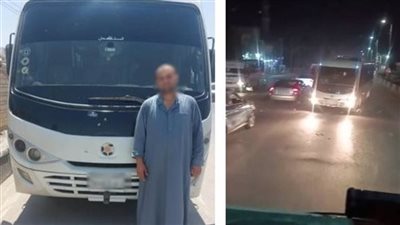 ضبط سائق يقود «مينى باص» عكس الاتجاه بإحدى الطريق في الشرقية