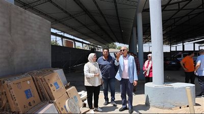 محافظ المنيا يتابع الأعمال الإنشائية بمجمع المواقف المطور على طريق مصر أسوان الزراعى