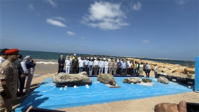 شريف فتحي يشهد انتشال 5 قطع آثرية من الآثار المغمورة بالمياه بالإسكندرية 