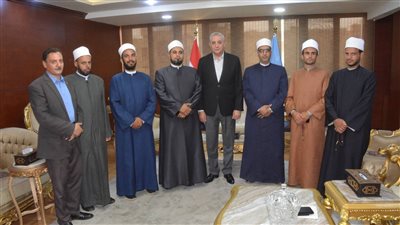 تفاصيل لقاء محافظ الغربية وفد قافلة الأزهر الدعوية
