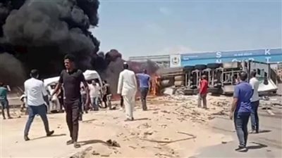 تفحم 4 سيارات وإصابة 20 في حادث مروع على طريق مطروح – الإسكندرية