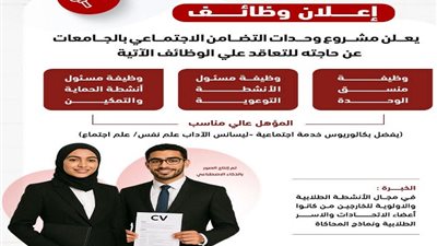 وظائف جديدة في وزارة التضامن 2025.. الشروط والمستندات المطلوبة وطريقة التقديم