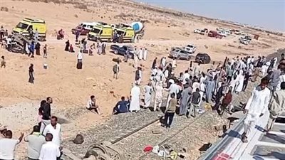 ارتفاع عدد المصابين في حادث انقلاب قطار مطروح لـ54 شخصا.. ووفاة اثنين