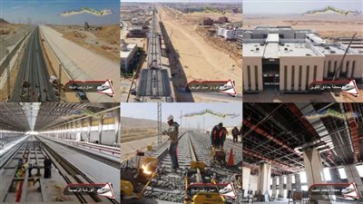 النقل: إنجاز كبير بأعمال تركيب القضبان الحديدية والتشطيبات لمحطات الخط الأول من القطار السريع