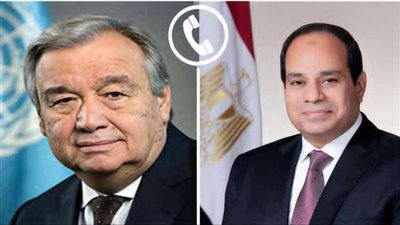 السيسي يؤكد لـ«جوتيريش» ضرورة الاتفاق على مسار يفضي إلى إقامة دولة فلسطين