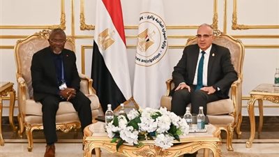 وزير الري يلتقي المدير التنفيذي للجنة الوطنية لمياه الشرب والصرف الصحي بدولة ليبيريا