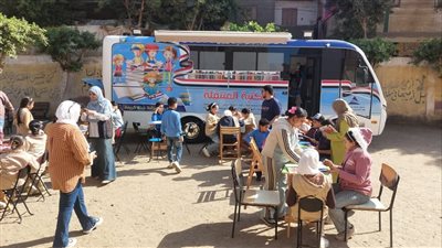 أنشطة ثقافية وفنية متنوعة للمكتبة المتنقلة لدعم الوعي الثقافي بمدارس المنوفية