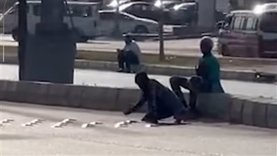 ضبط طفلتين أجنبيتين لسرقتهما قطع حديدية من طريق الواحات 