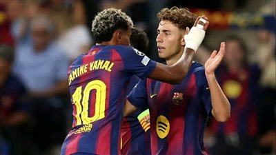 هاتريك لوبيز يقود برشلونة لإكتساح أولمبياكوس اليوناني