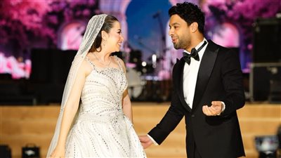 الصور الأولى من حفل زفاف أحمد جمال وفرح الموجي