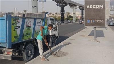 جهاز مدينة 6 أكتوبر يرفع كفاءة منظومة النظافة بالمحاور الحيوية استعدادًا لافتتاح المتحف المصري الكبير