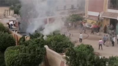 تفاصيل نشوب حريق داخل مدرسة 25 يناير بالمنيا 