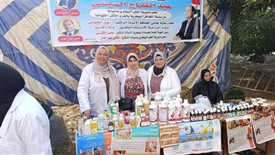 توقيع الكشف البيطري على 2737 حالة خلال قافلة مجانية بكفر تقى 