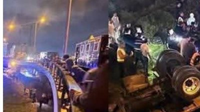 إصابة 23 مجندًا في حادث انقلاب سيارة شرطة على الطريق الزراعي بالبحيرة