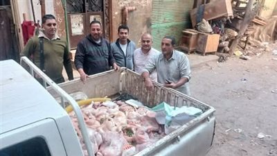 تفاصيل ضبط كميات كبيرة من اللحوم والدواجن الفاسدة بمراكز المنوفية 