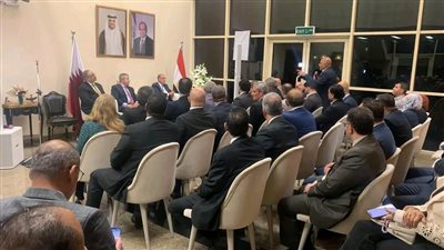 وزير الخارجية يلتقي الجالية المصرية في قطر