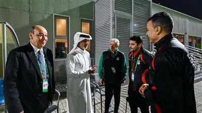 وزير الرياضة والشباب القطري في مران منتخب مصر المشارك بكأس العرب