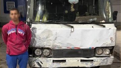ضبط قائد سيارة نقل جماعي لسيره عكس الاتجاه أعلى طريق بالجيزة