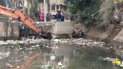 حملة لتطهير ترعة تلبانة ورفع تراكمات القمامة بالدقهلية 